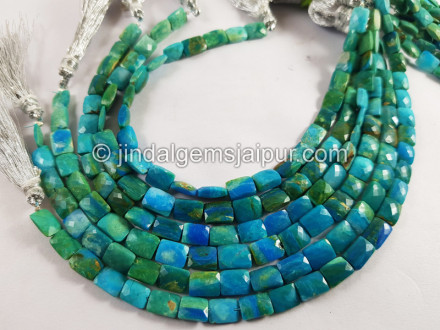Natural  Blue Opalina Faceted Chicklet Beads
